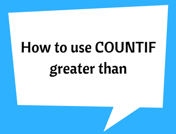 COUNTIF in excel